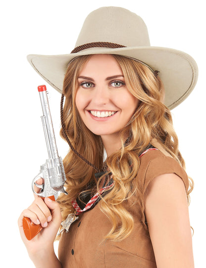 Sombrero vaquero beige adulto
