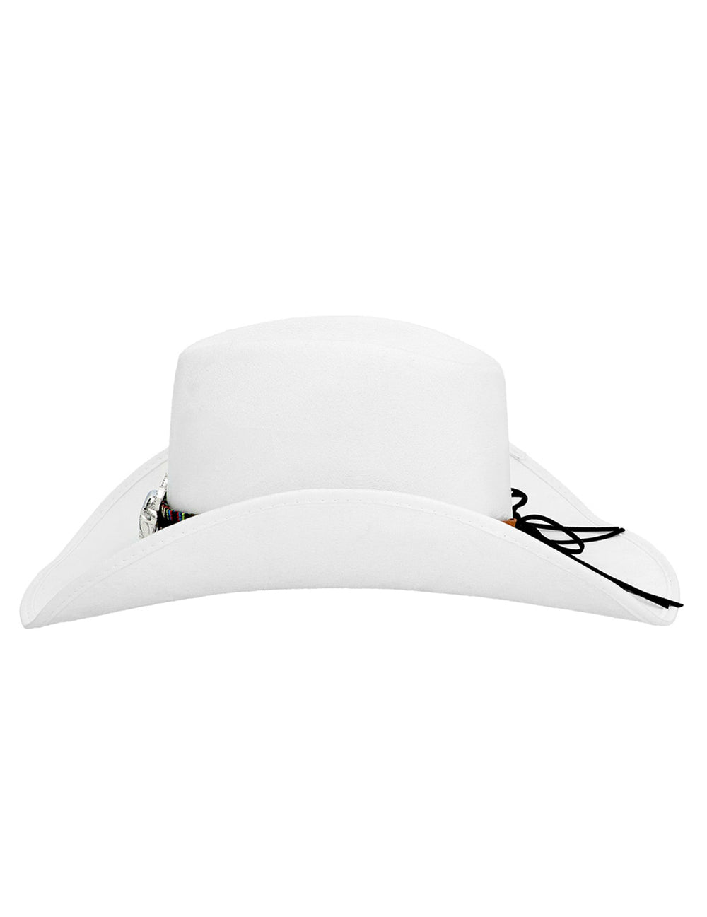 Vue de dos du chapeau de cowboy à tête de buffle pour adulte