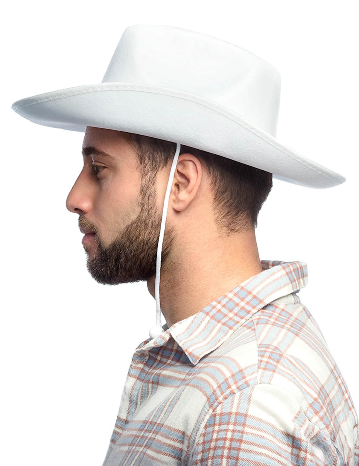 Vista de perfil del sombrero de cowboy para adulto