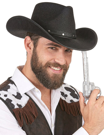 Sombrero vaquero negro para adulto