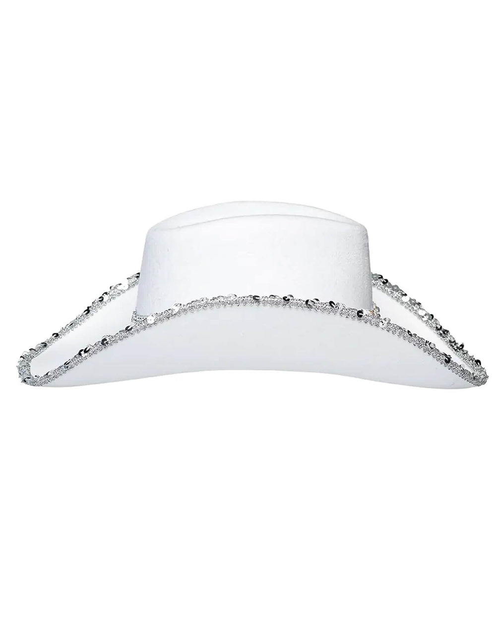 Vue de côté du chapeau de cowboy Bride à strass