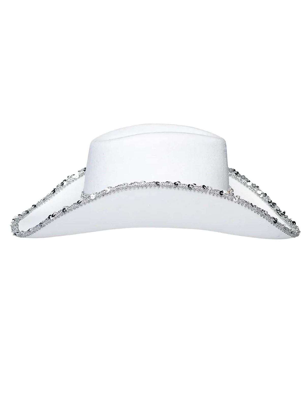 Vue de côté du chapeau de cowboy Bride à strass