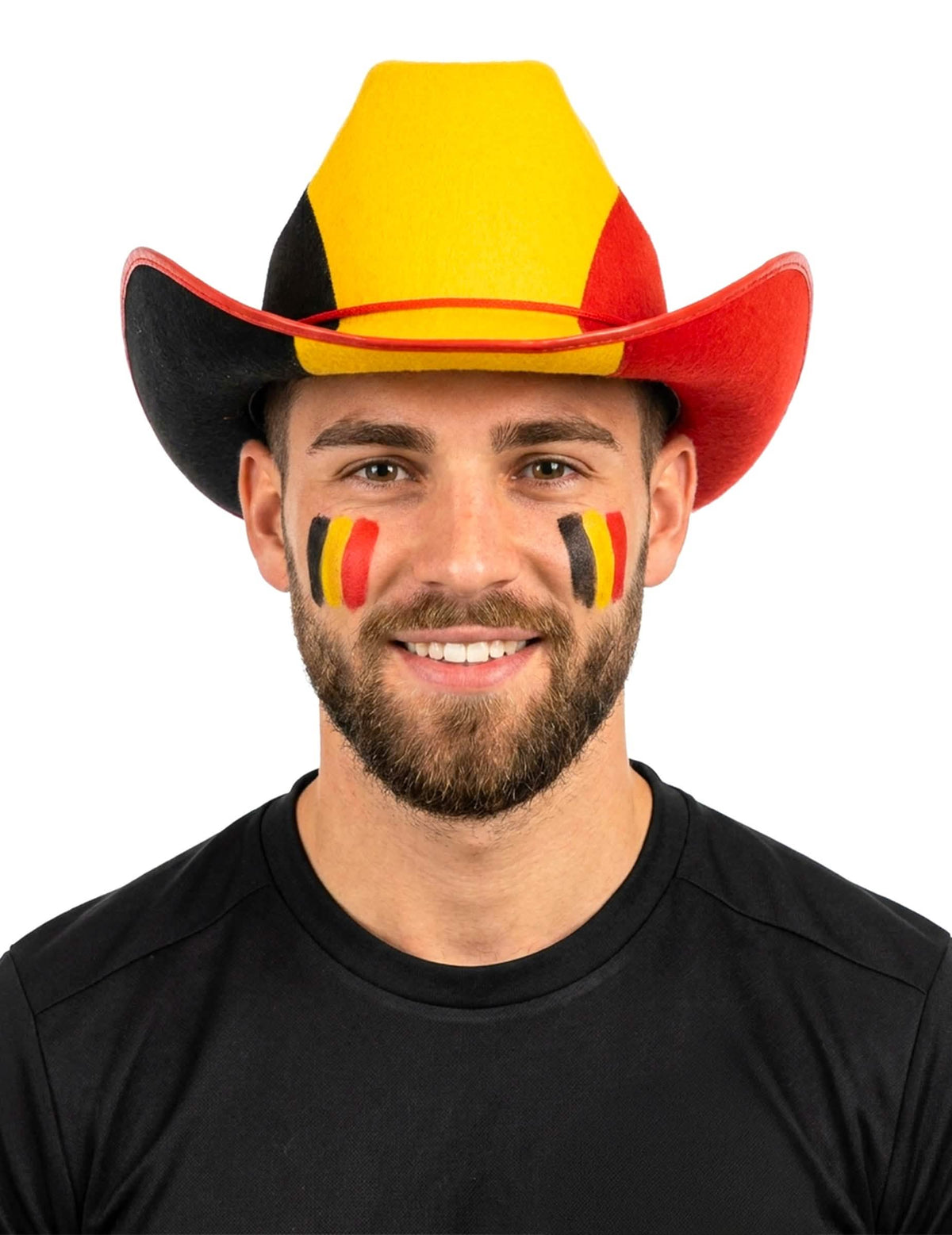 Sombrero de cowboy hincha Bélgica adulto