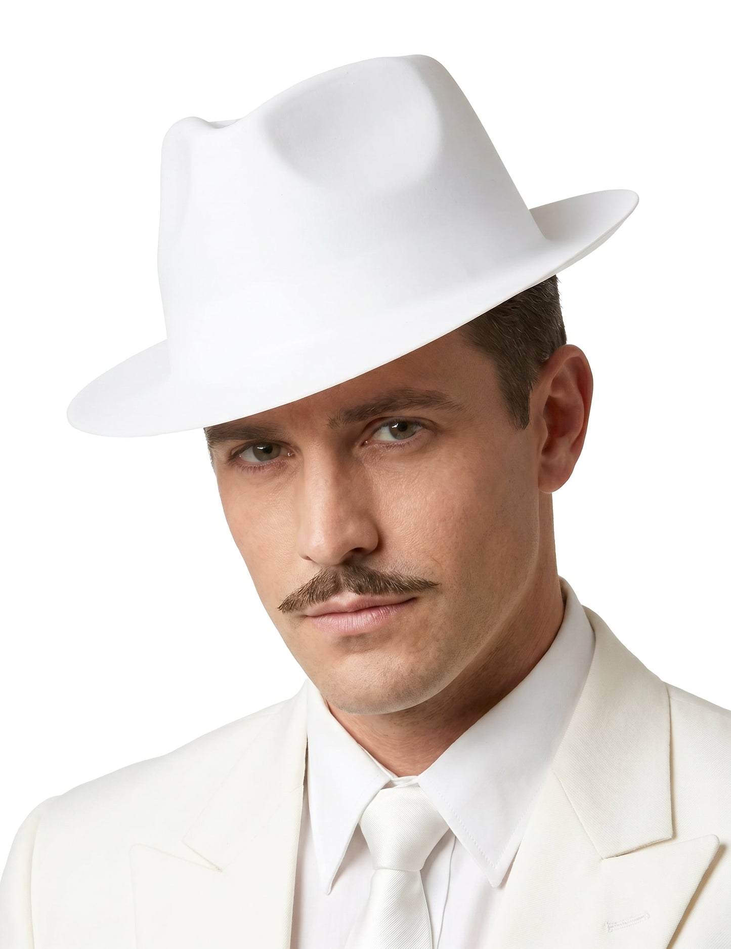 Sombrero blanco de gánster para adulto