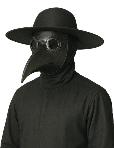 Vue de profil du chapeau de médecin de peste