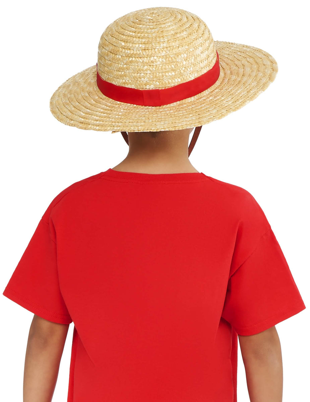 Vue de dos du chapeau de pirate Luffy One Piece pour enfant