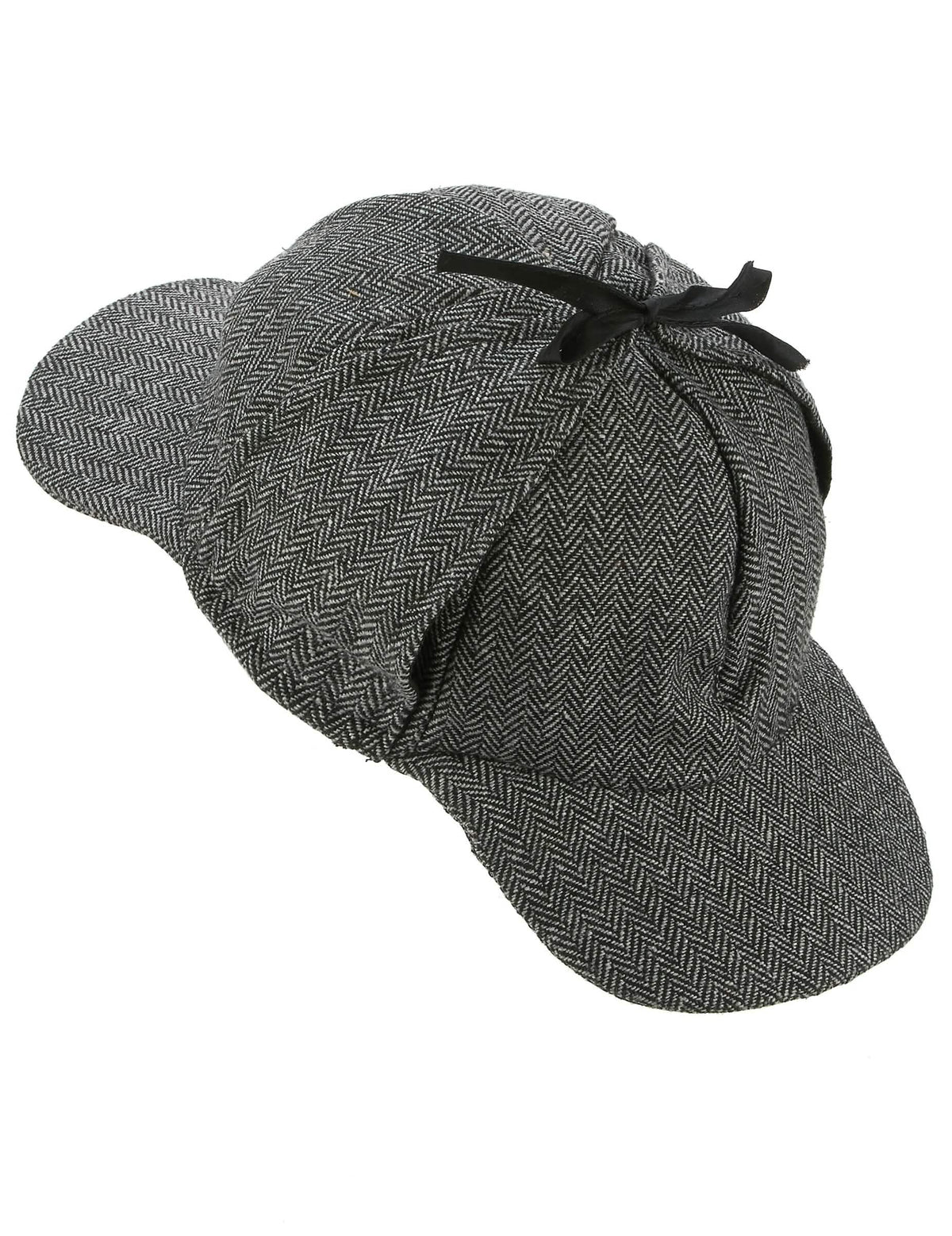 Vue de profil du chapeau détective anglais pour adulte