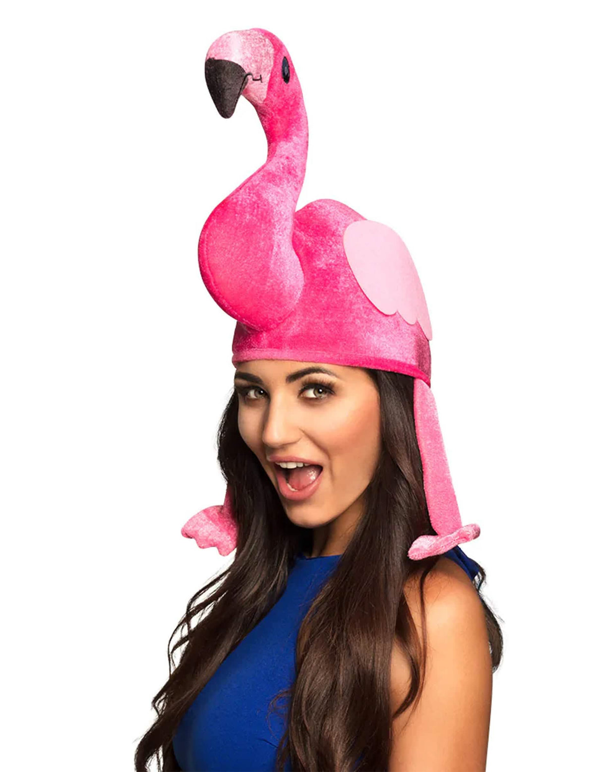 Sombrero flamenco para adulto rosa vivo