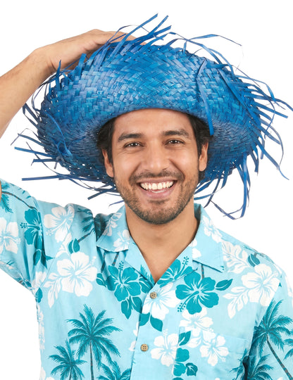Sombrero Hawái azul adulto