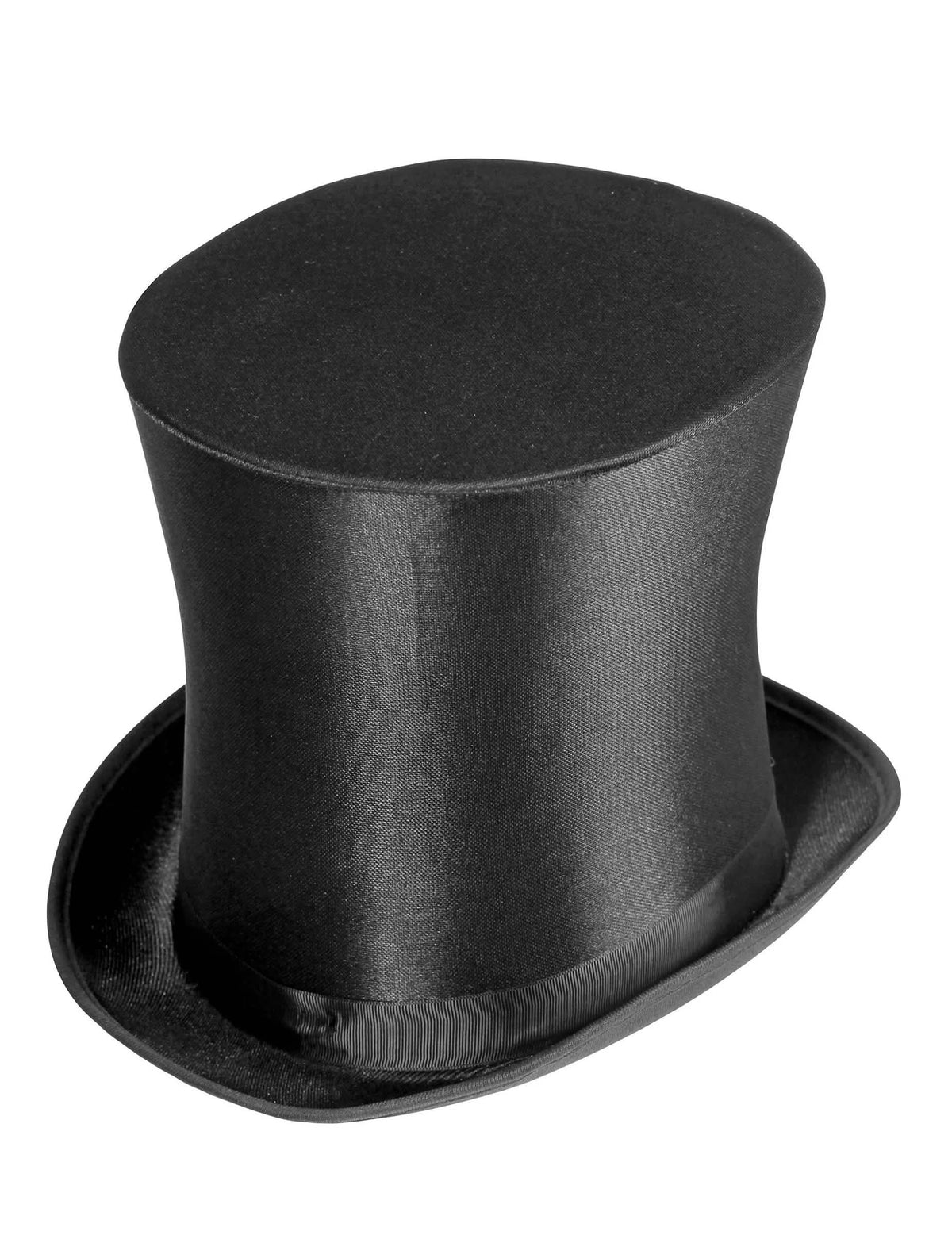 Vista frontal del sombrero de copa de lujo para adulto