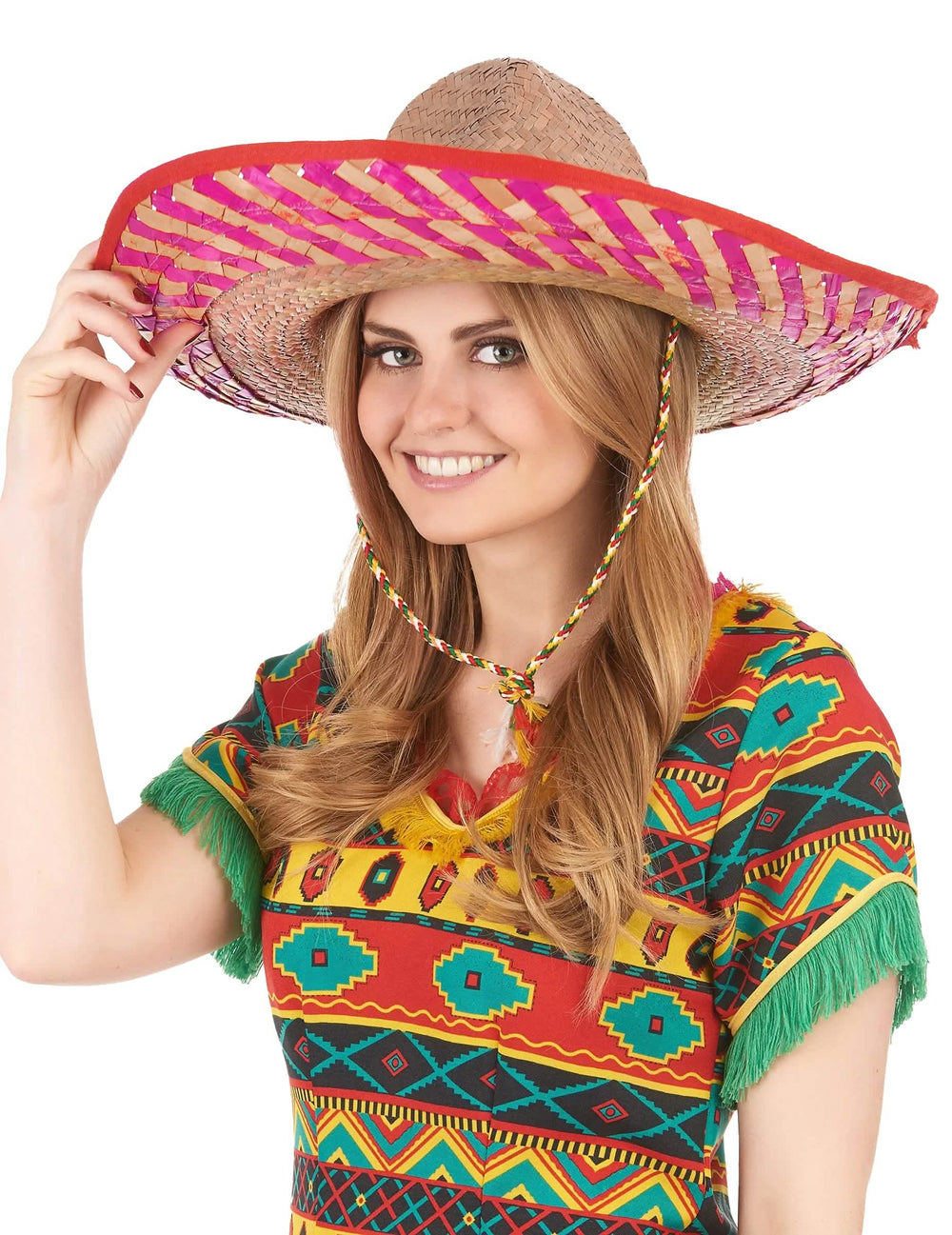 Vista frontal del sombrero mexicano para adulto