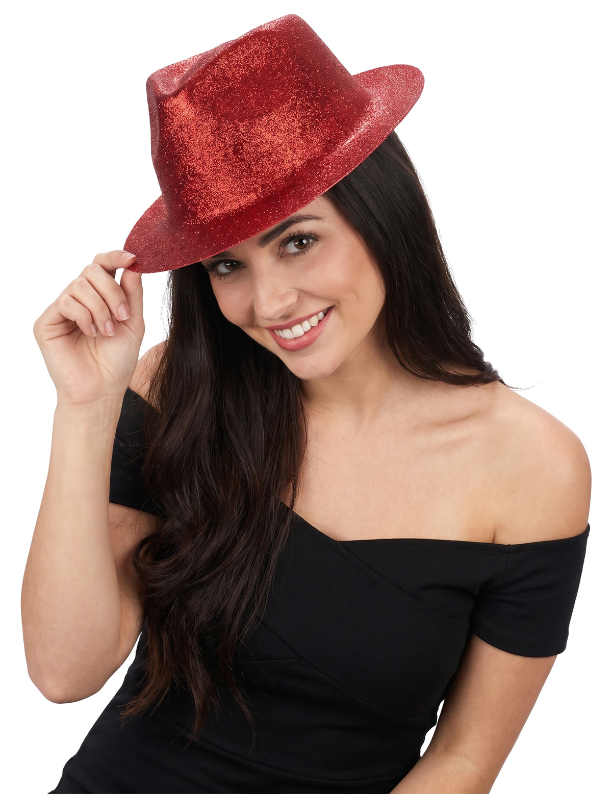 Sombrero brillante rojo adulto