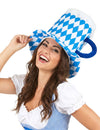 Sombrero jarra de cerveza azul y blanco adulto
