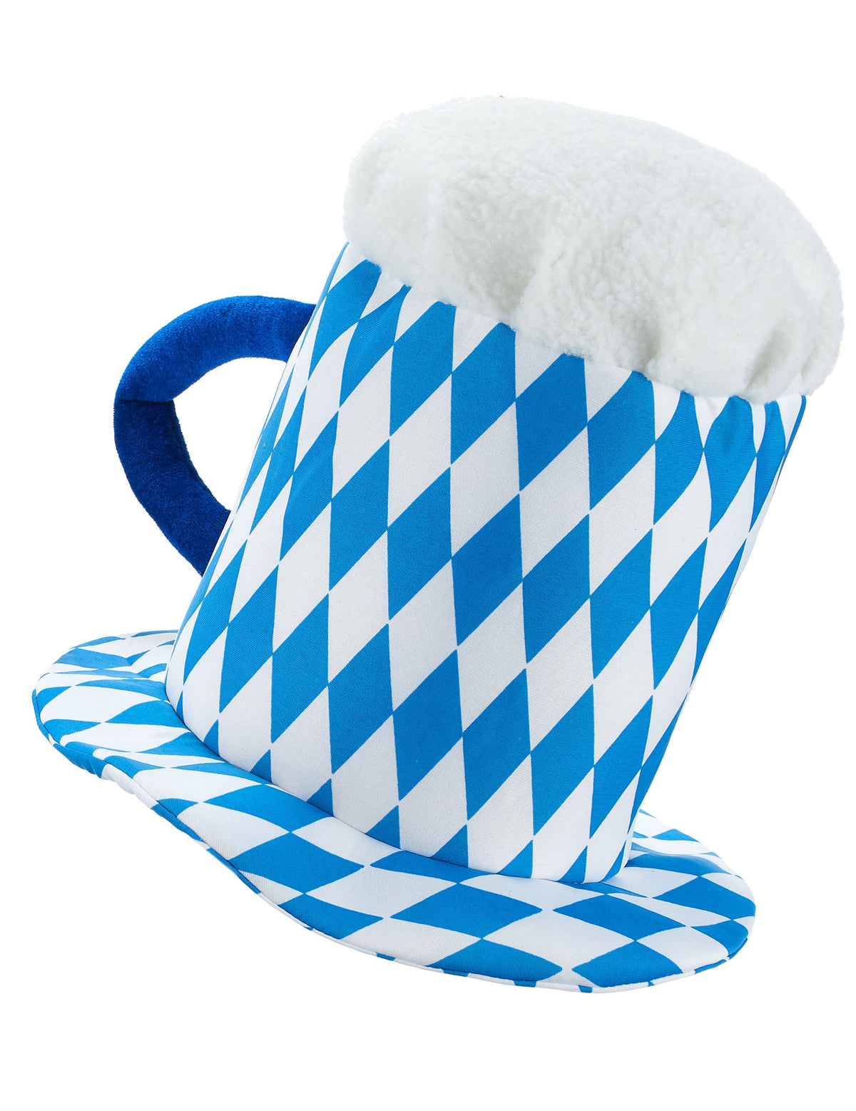 Sombrero jarra de cerveza azul y blanco adulto