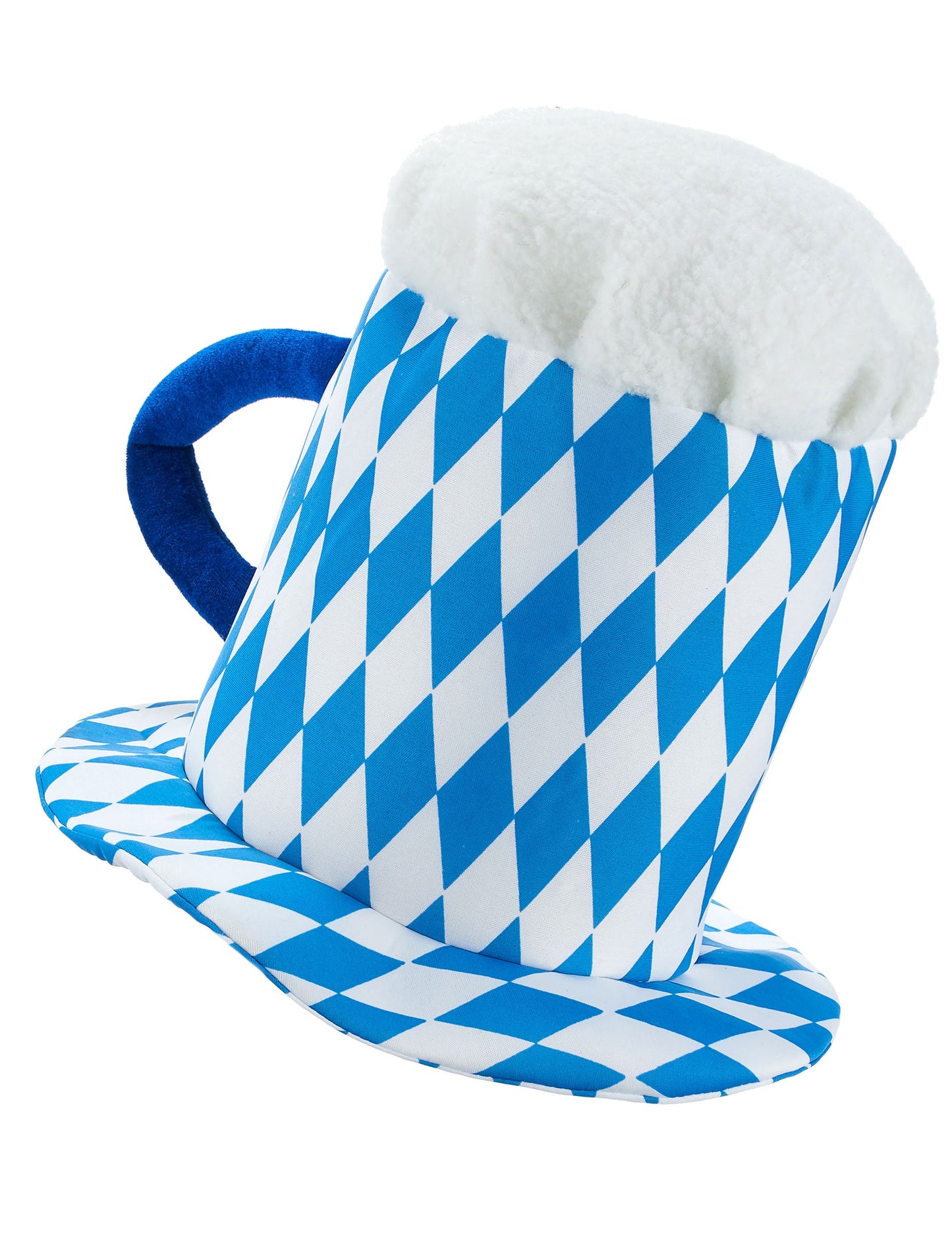 Sombrero jarra de cerveza azul y blanco adulto
