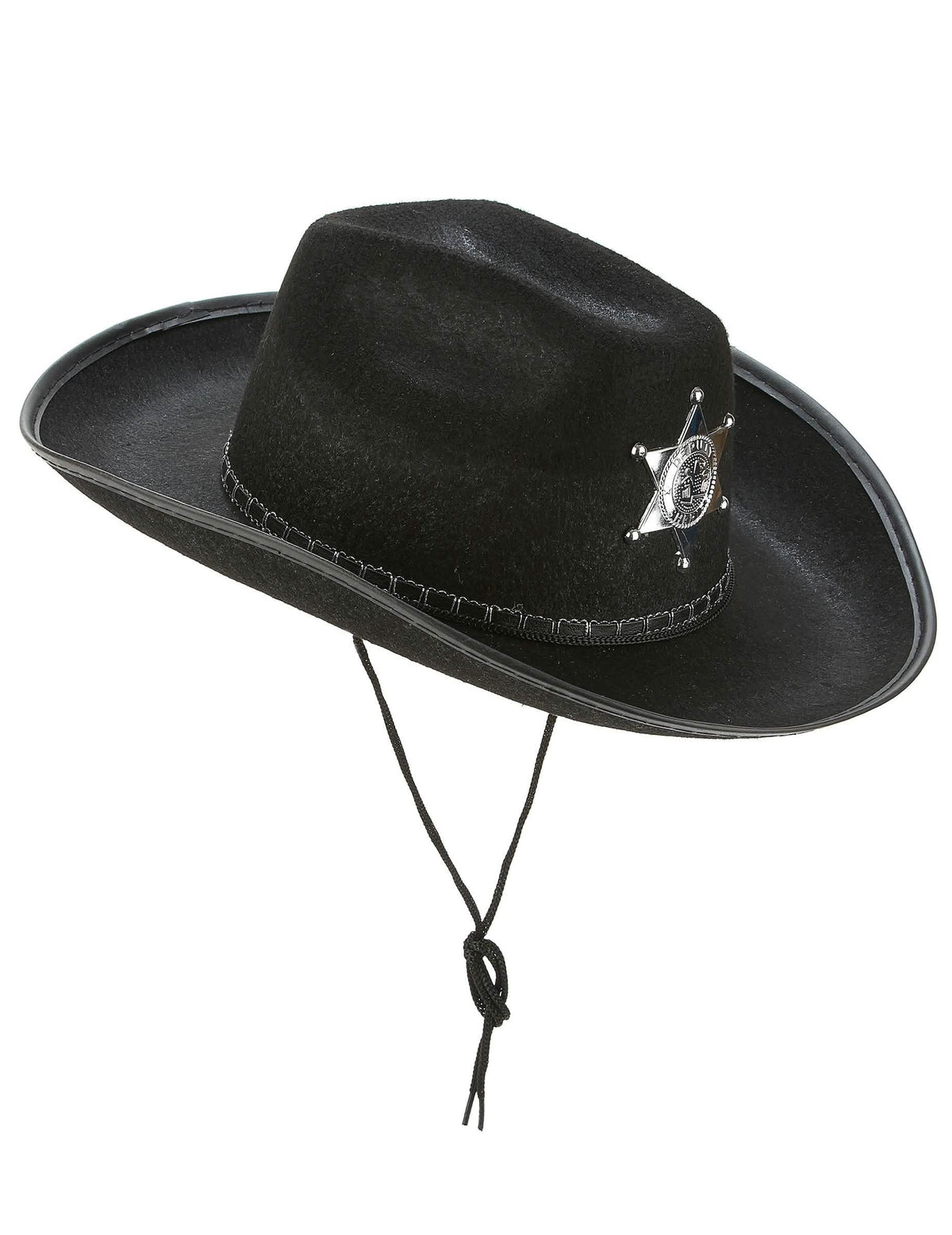 Sombrero Sherif negro adulto