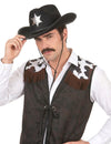 Sombrero Sherif negro adulto