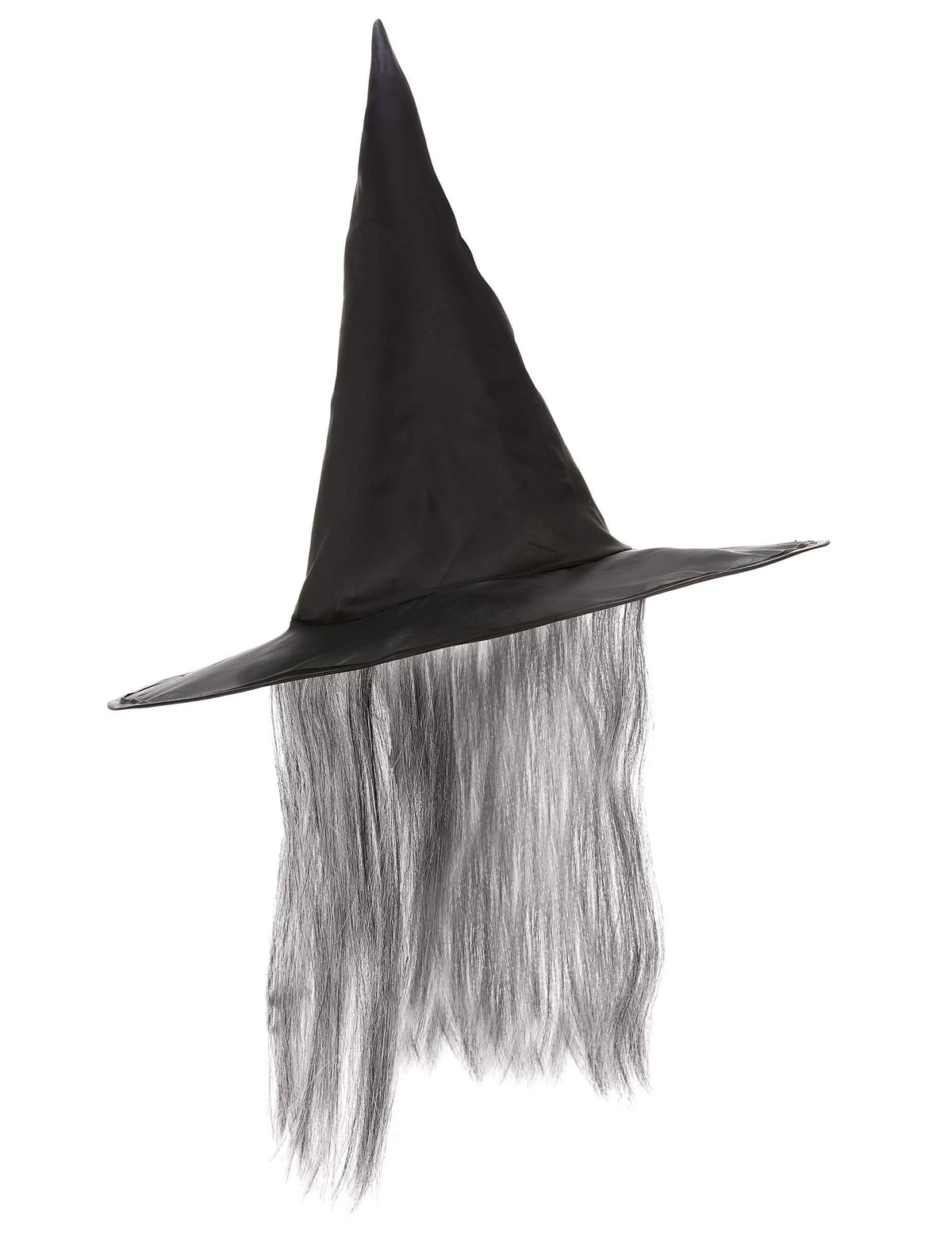 Sombrero Halloween bruja negro pelo gris adulto