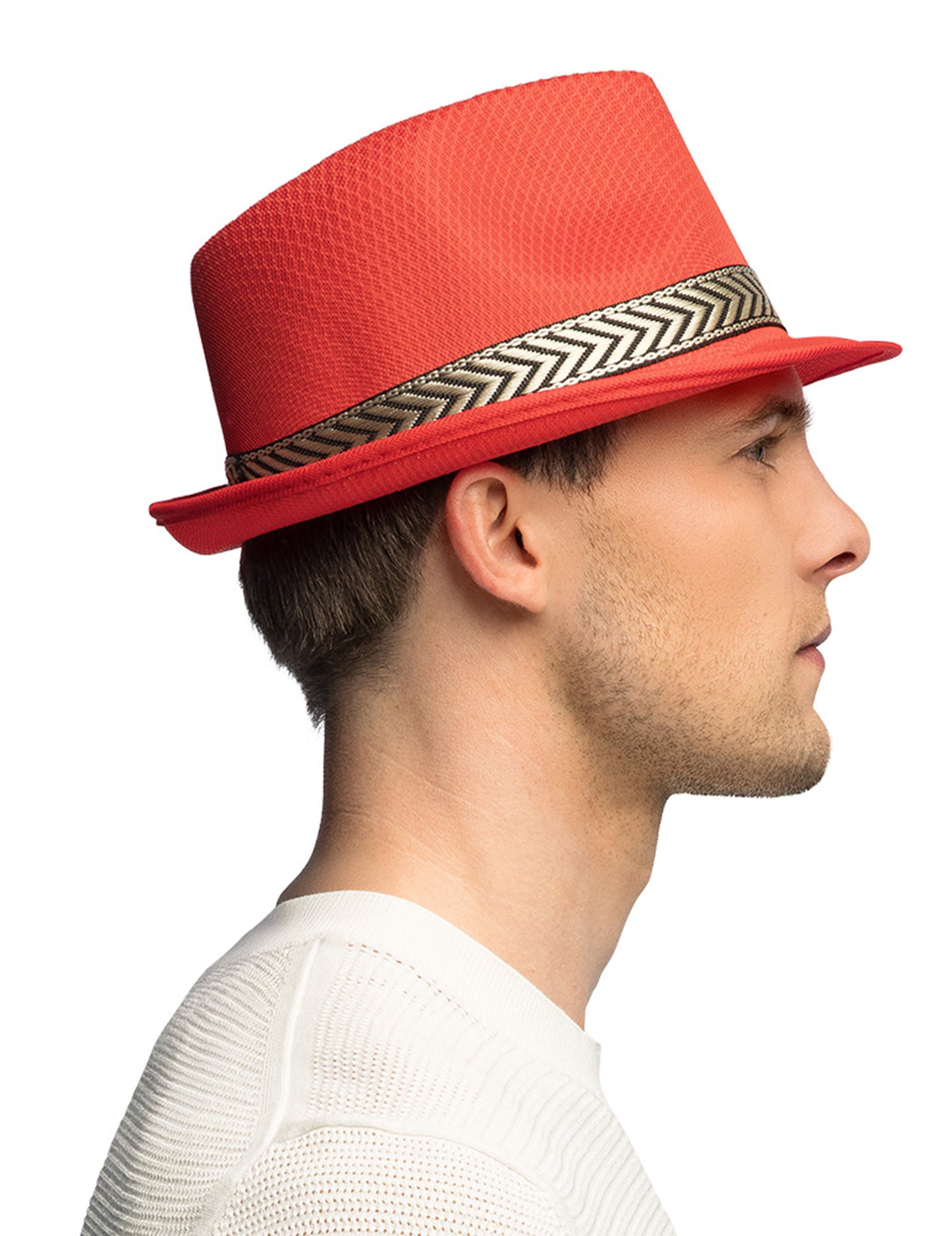 Sombrero borsalino disco rojo adulto