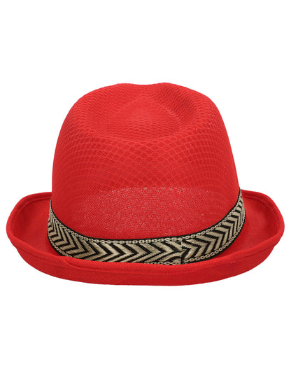 Sombrero borsalino disco rojo adulto