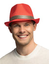 Sombrero borsalino disco rojo adulto