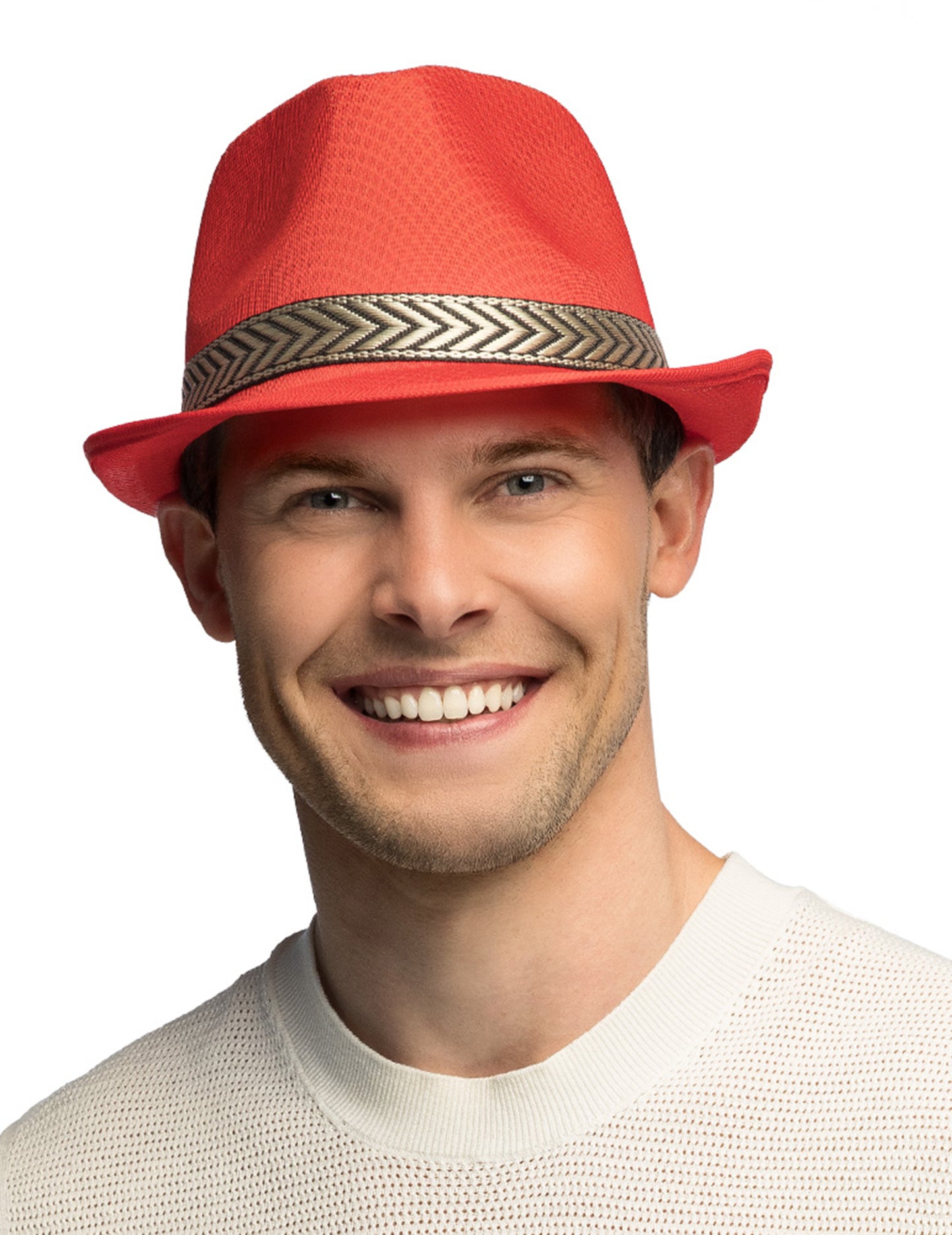 Sombrero borsalino disco rojo adulto