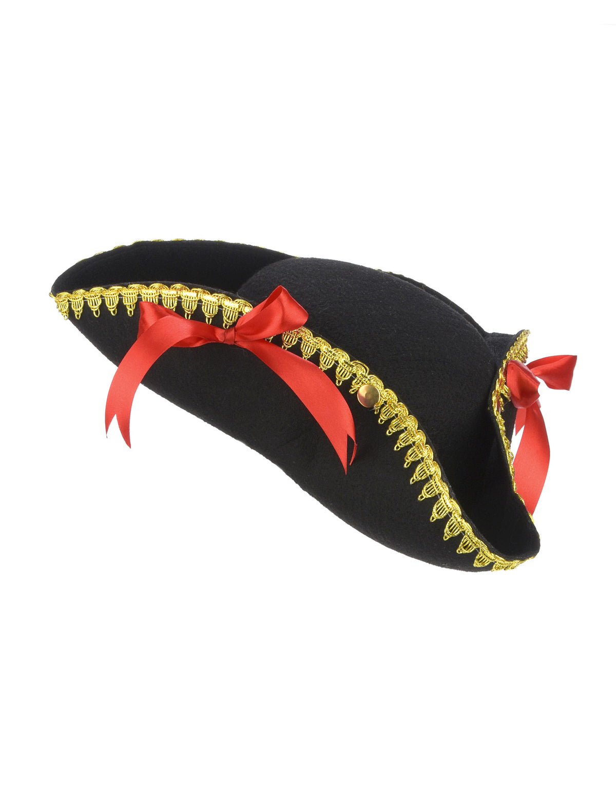 Sombrero tricornio lazos rojos mujer