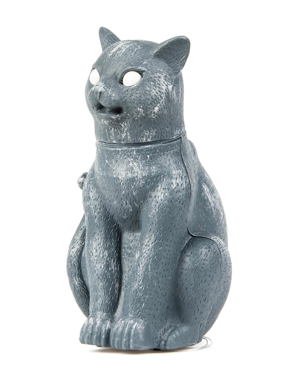 Vue de profil du chat noir aux yeux brillants pour Halloween sonore et lumineux