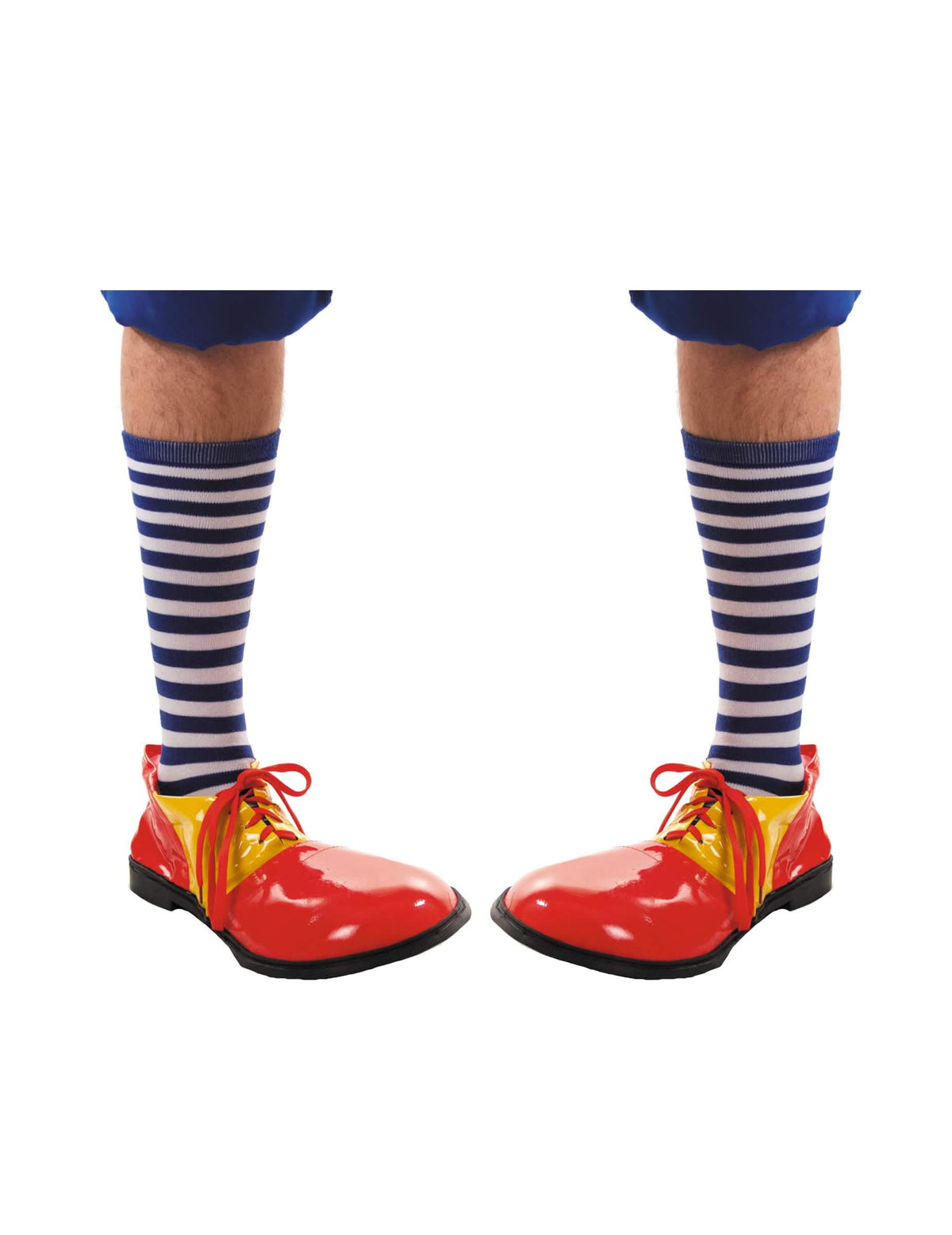 Calcetines a rayas para adulto azules y blancos
