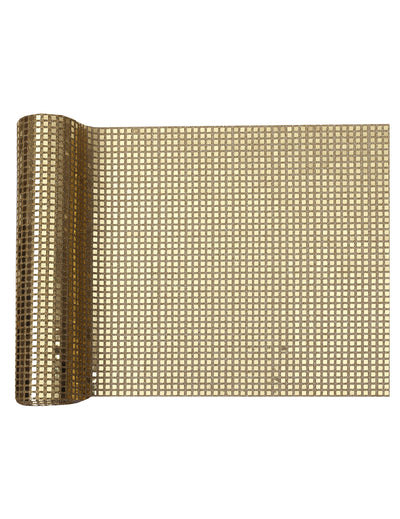 Camino de mesa bola de espejos oro 27 cm x 2,5 m