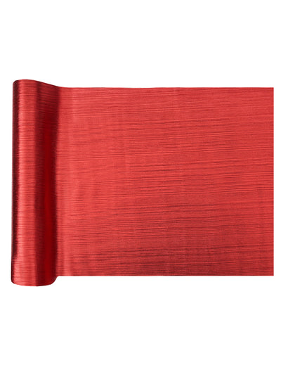 Camino de mesa brillante rojo 27 cm x 2,5 m
