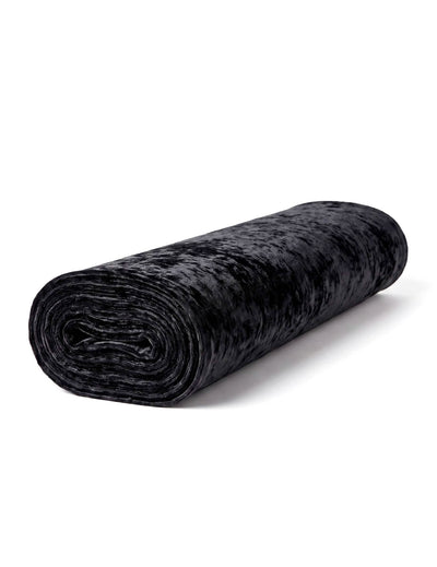 Camino de mesa efecto terciopelo negro brillante 28 cm x 3 m