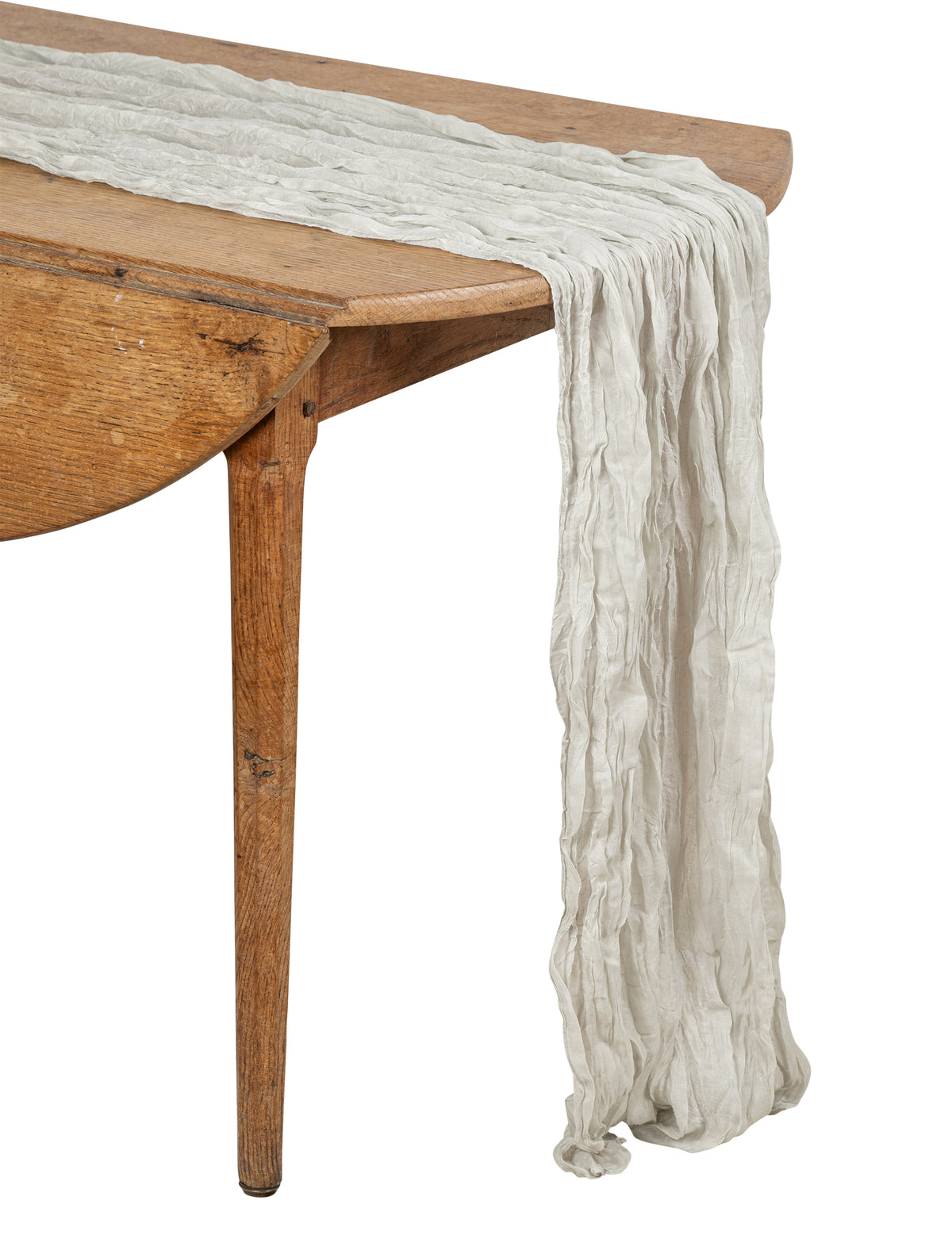 Chemin de table cheesecloth pour décoration de table vert de gris en gaze de coton