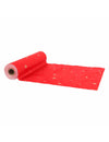 Camino de mesa estrellas terciopelo rojo y oro 28 cm x 3 m