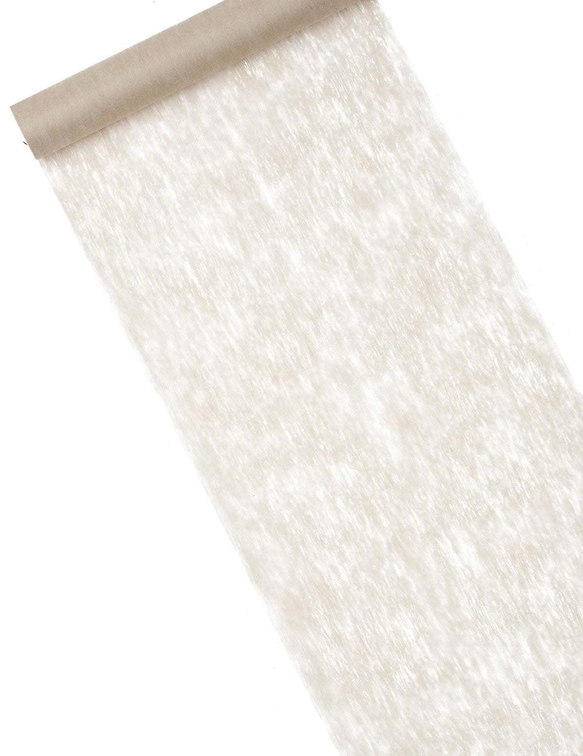 Chemin de table intissé pour fête taupe effet transparent