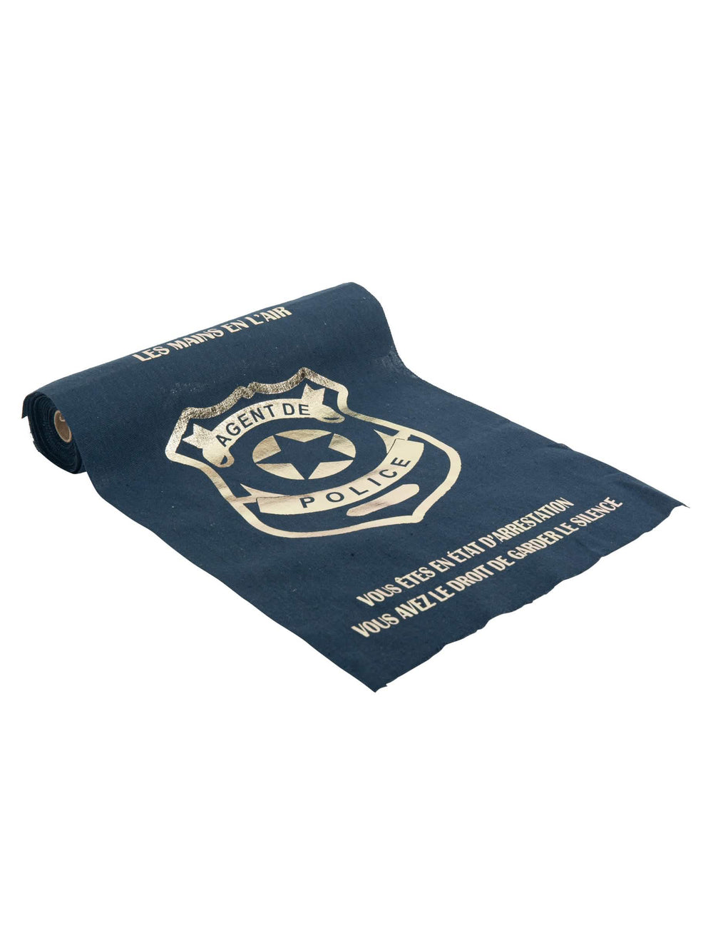 Chemin de table police marine et or