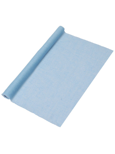 Camino de mesa de muselina azul cielo 48 cm x 5 m para bautizo