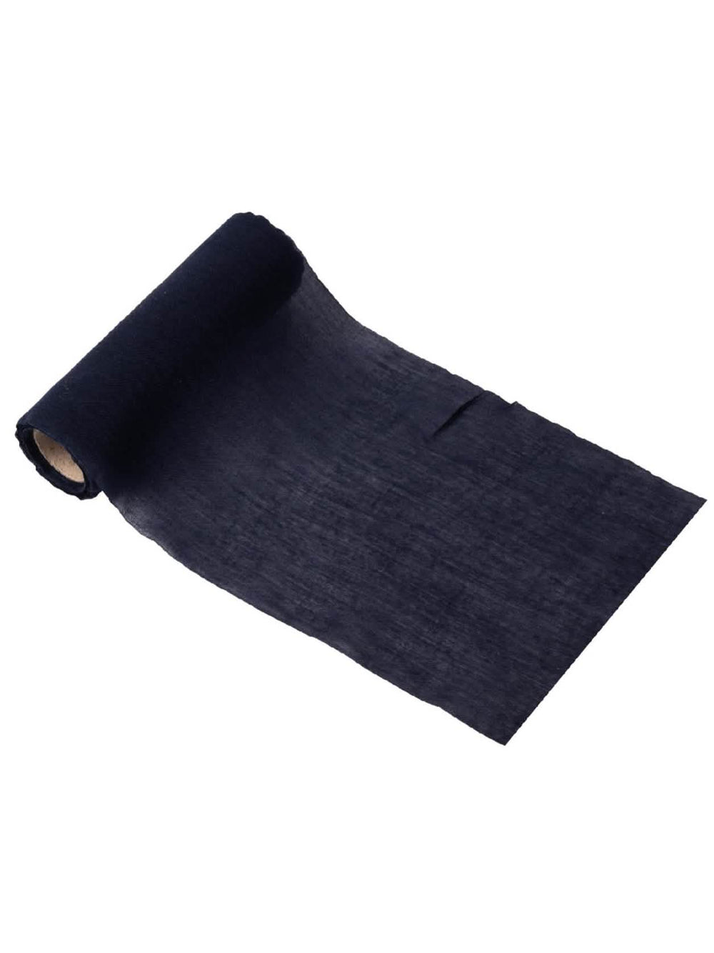 Chemin de table mousseline pour mariage bleu marine chic