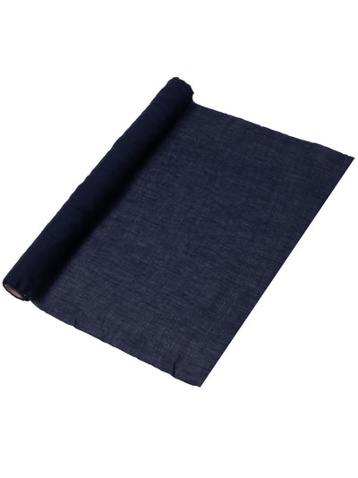 Camino de mesa de muselina azul marino 48 cm x 5 m para boda