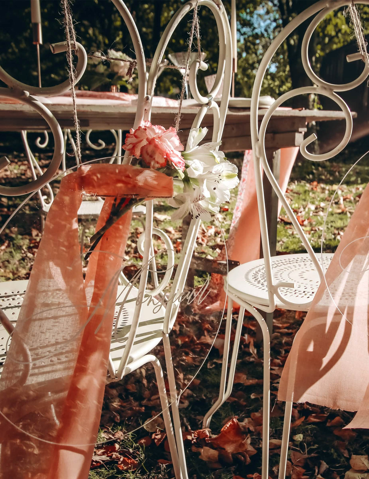 Camino de mesa de muselina rosa 28 cm x 5 m para bodas