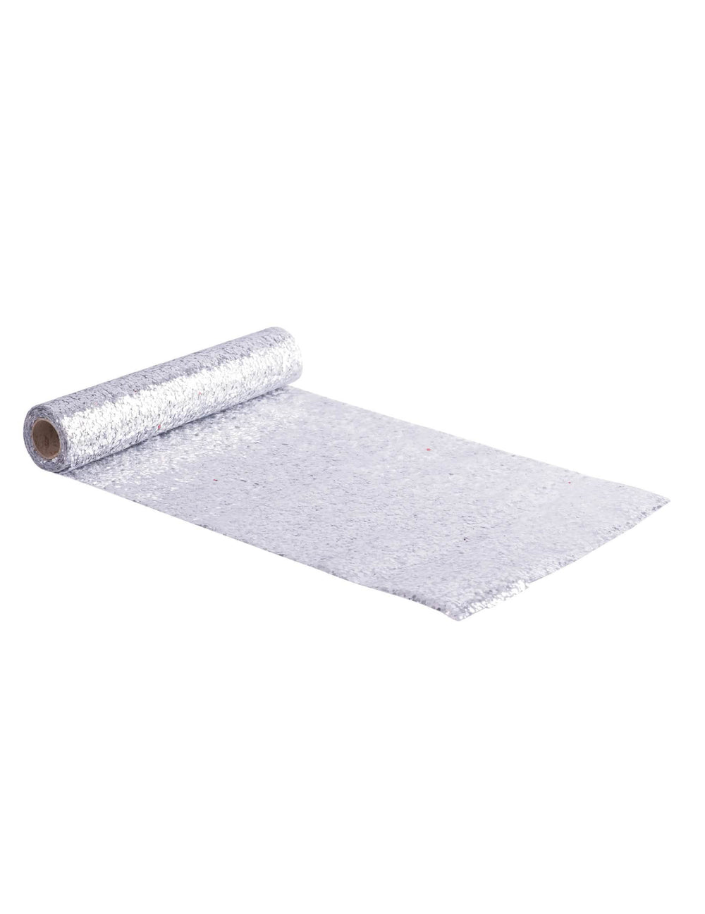Chemin de table à sequins pailleté pour fête argenté ajustable