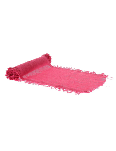 Camino de mesa de lona rosa 30 cm x 3 m