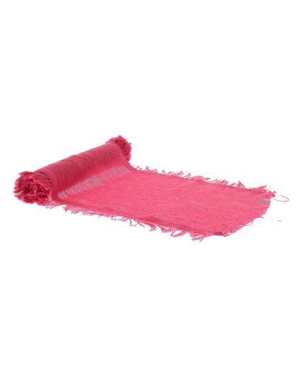 Camino de mesa de lona rosa 30 cm x 3 m