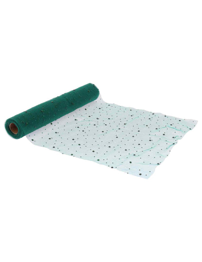 Camino de mesa strass verde oscuro 28 cm x 3 m