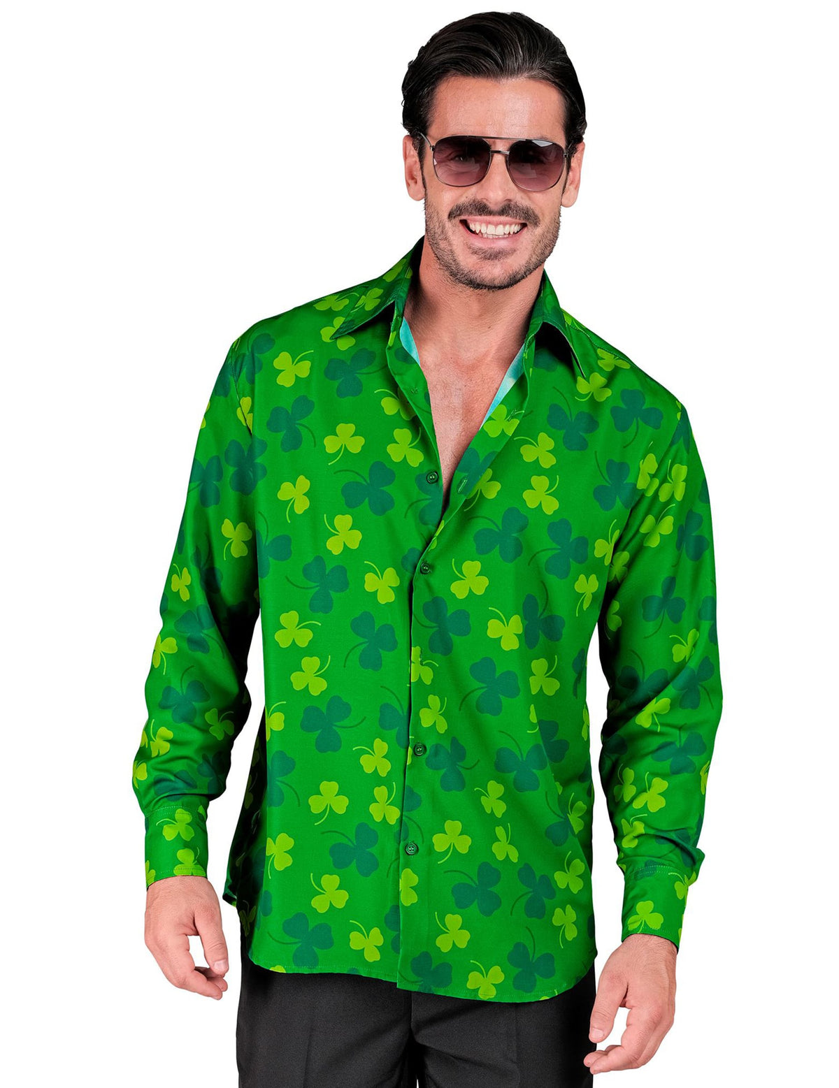 Camisa de San Patricio con tréboles para hombre