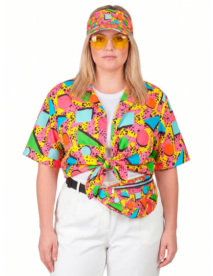 Camiseta multicolor estampada de los 90 para adulto
