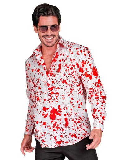 Camisa blanca sangrienta para hombre