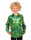 Camisa disco de lentejuelas verde infantil