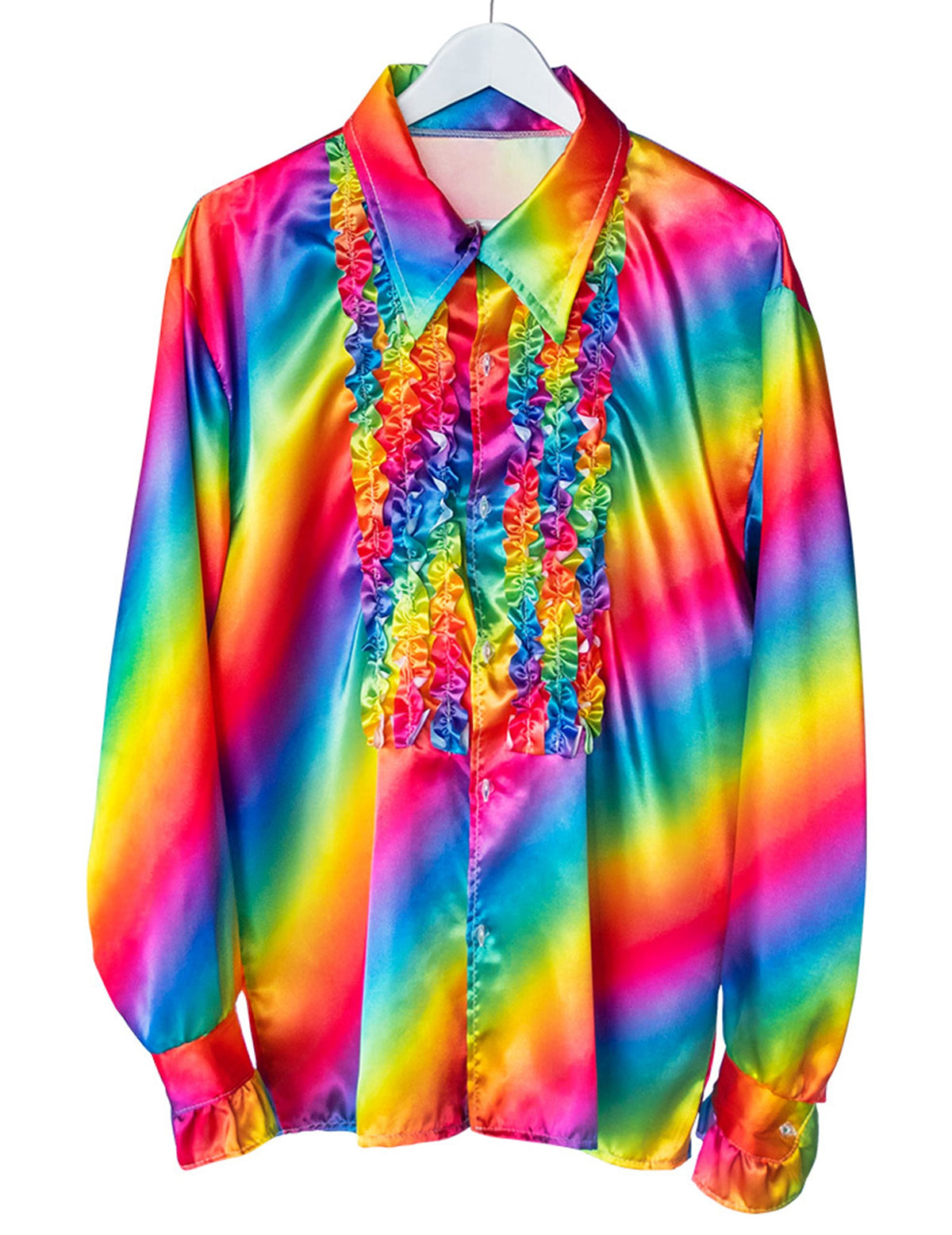 Camisa disco arcoíris adulto