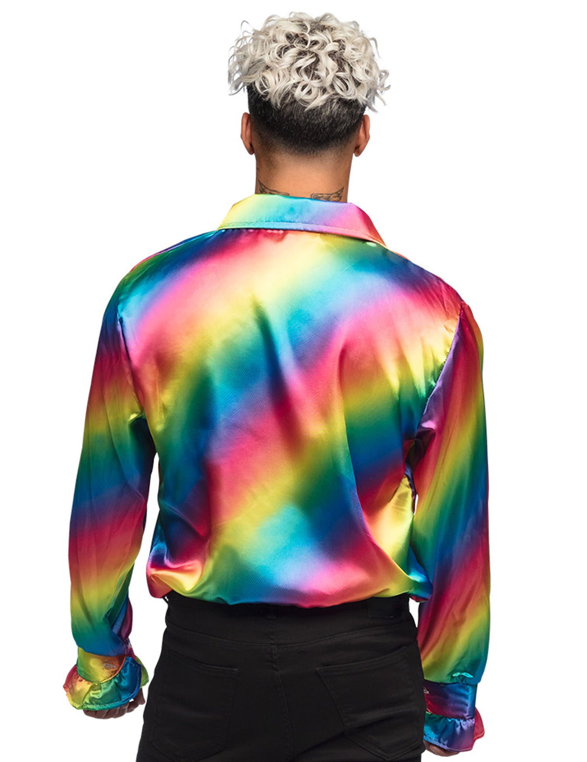 Camisa disco arcoíris adulto